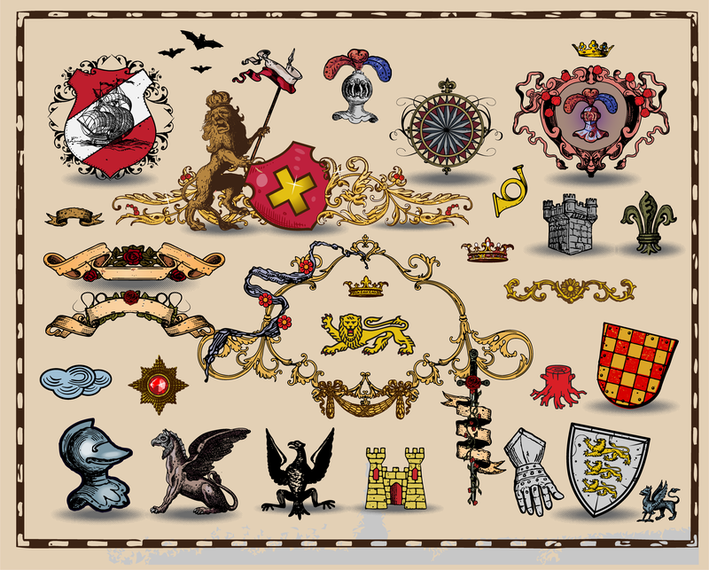 Ancient Coat Of Arms Vector Vector download