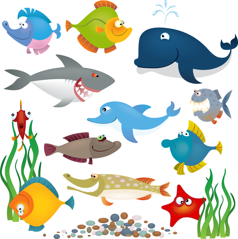 Cute Under The Sea Animal Images Svg - Layered SVG Cut File - Free