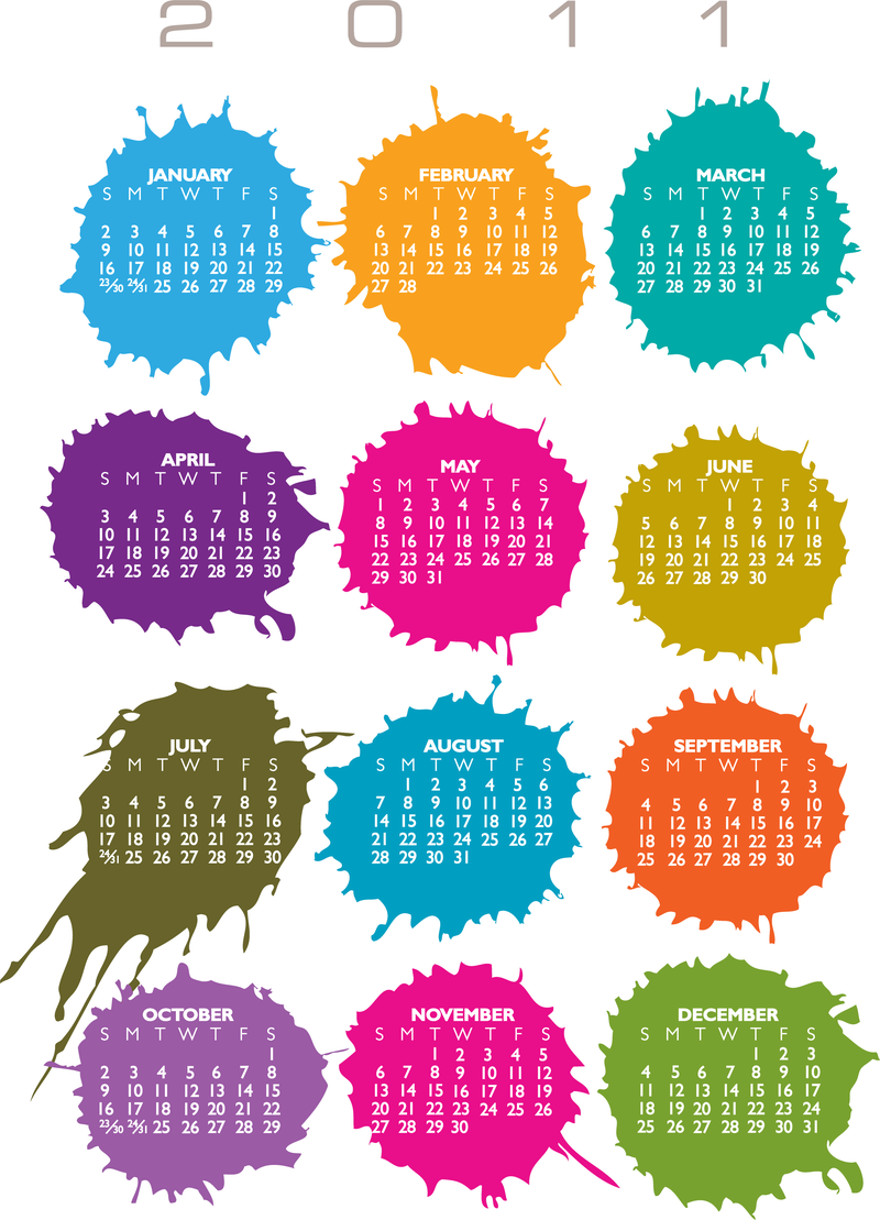 Calendario para 2011 ilustración vectorial