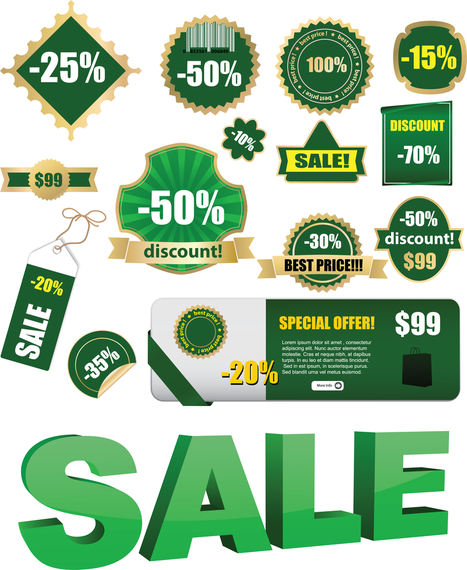 Vector Sale Lables Vector Sale Lables