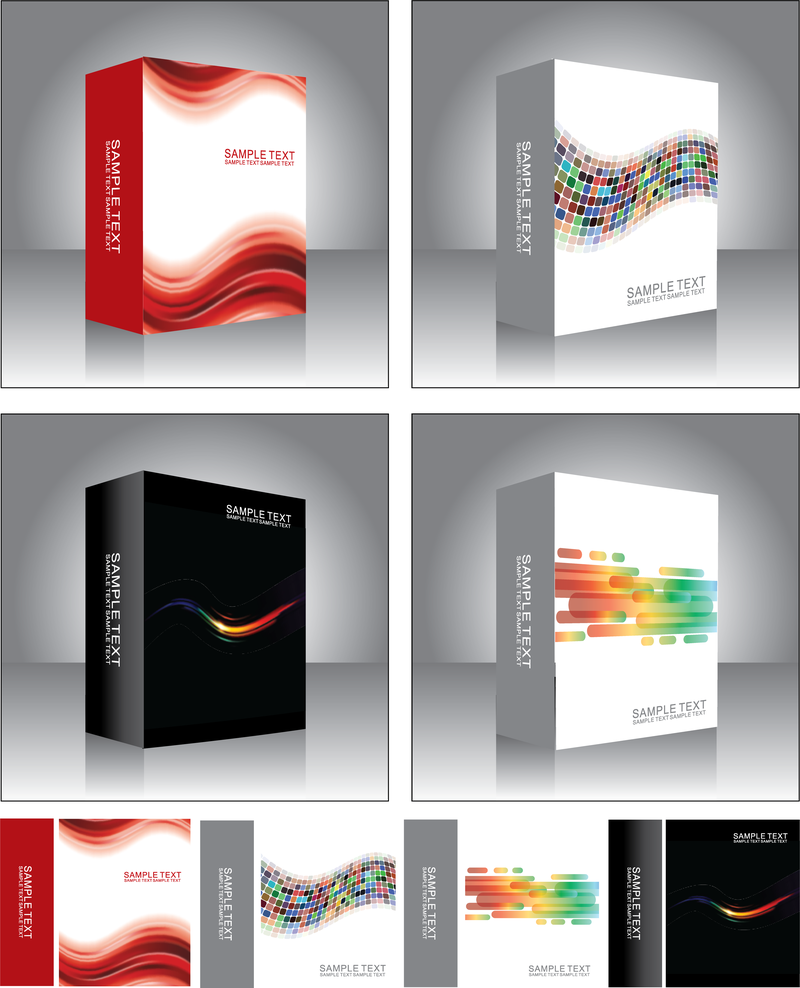 Download Free Vector Software Product Packing Templates - Vector ...