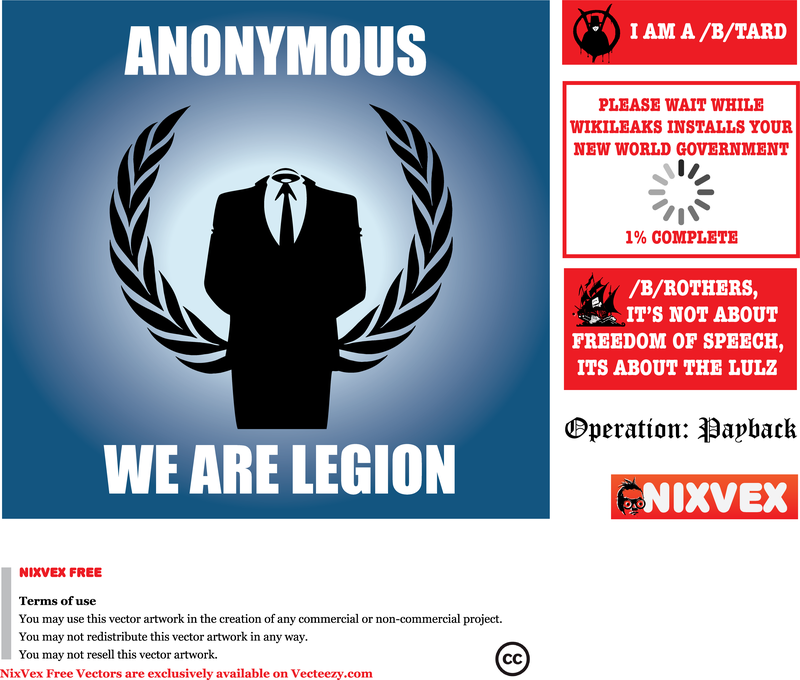 Anonyme kostenlose Vektoren von Nixvex