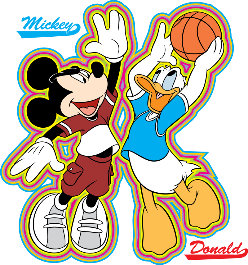 Mickey und Donald Basketball