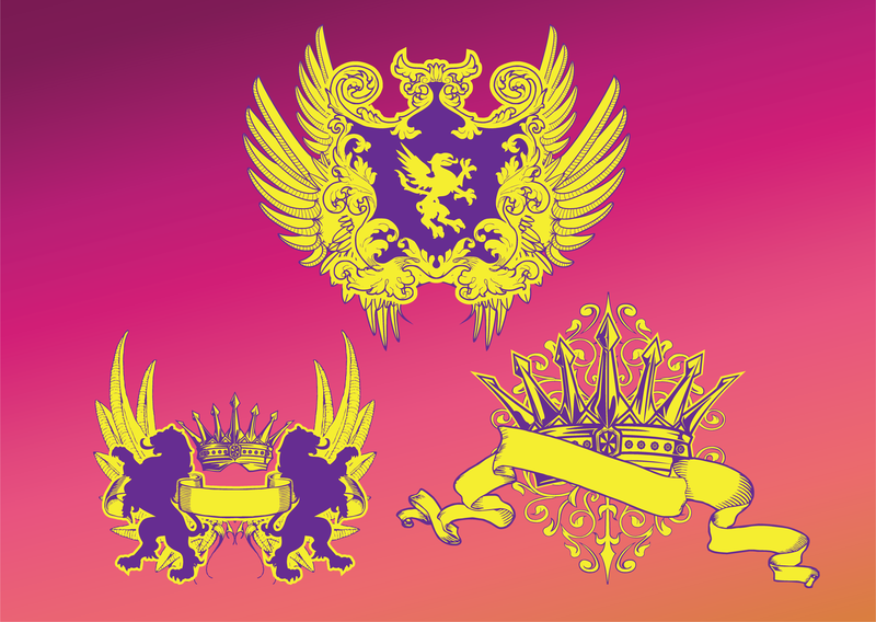 Free Vintage Shields Vectors Free Vintage Shields Vectors