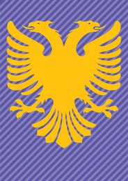 Bandera de Albania Águila de dos cabezas