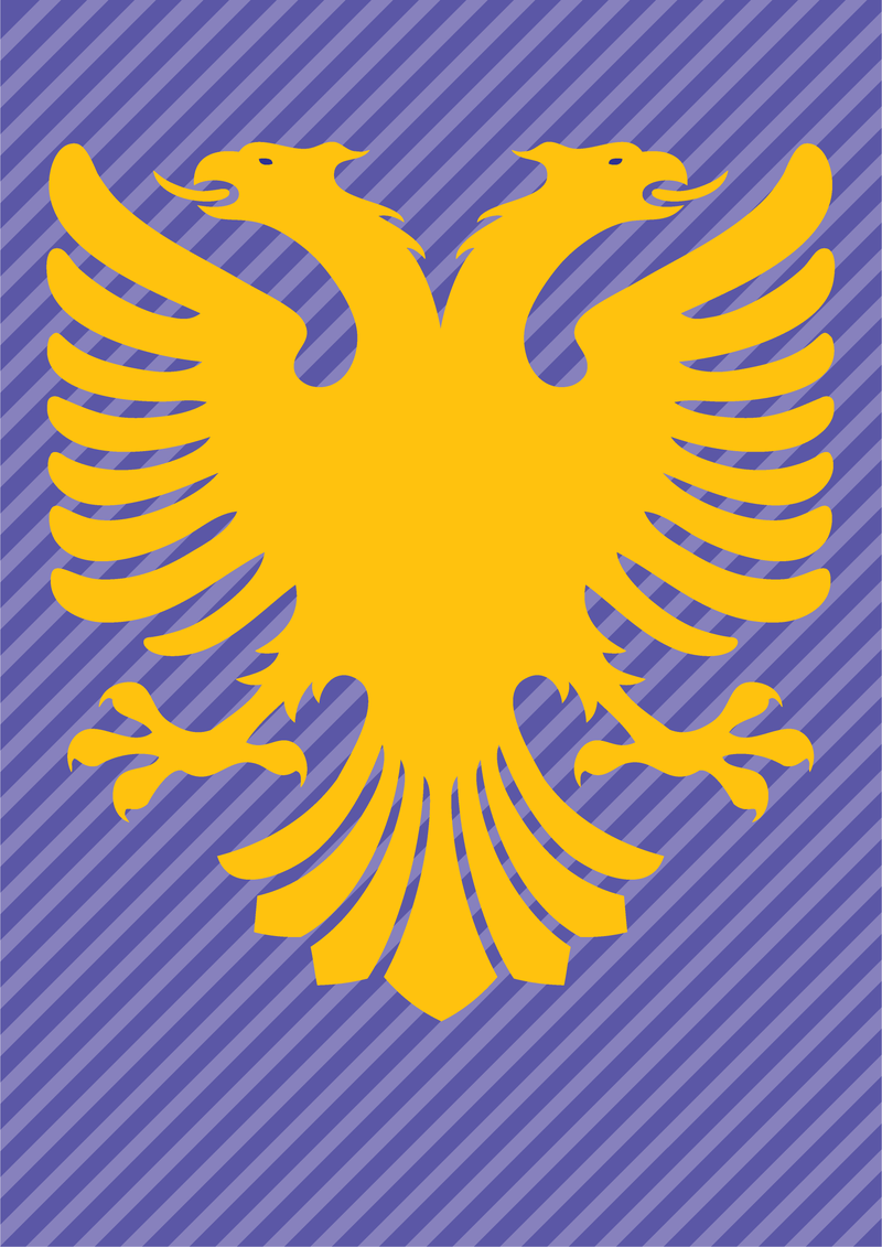 Bandera de Albania Águila de dos cabezas
