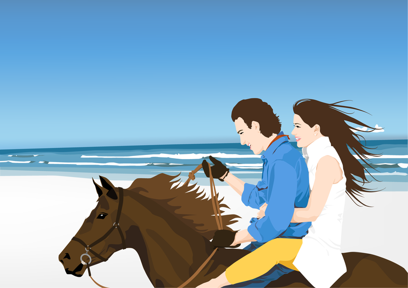 Horse Riders On Beach Horse Riders On Beach