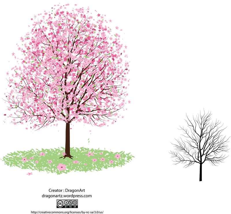 Pink Cherry Blossom Tree - Vector download