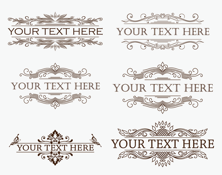 Vintage Menu Design Elements Vector Set Vintage Menu Design Elements Vector Set