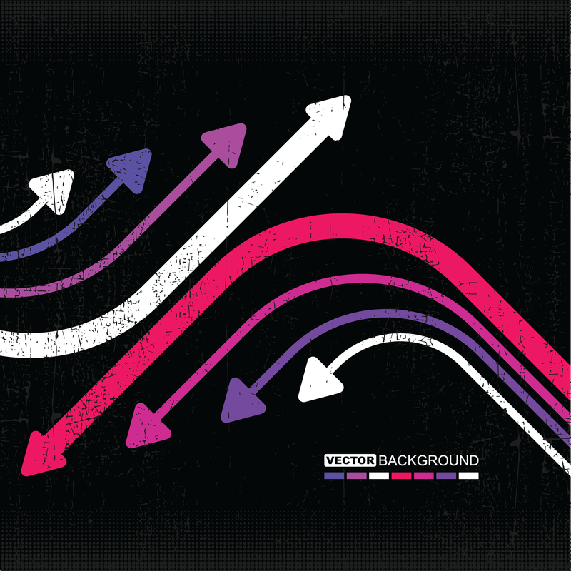 The Trend Of Colored Arrows 07 Vector
