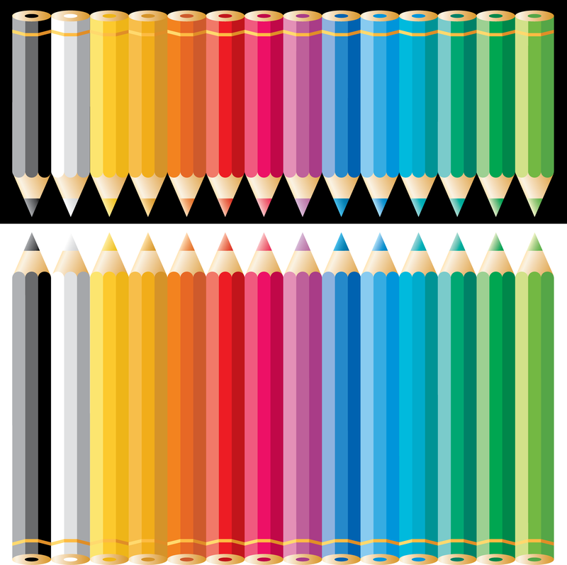 Ilustração de lápis colorido de arco-íris