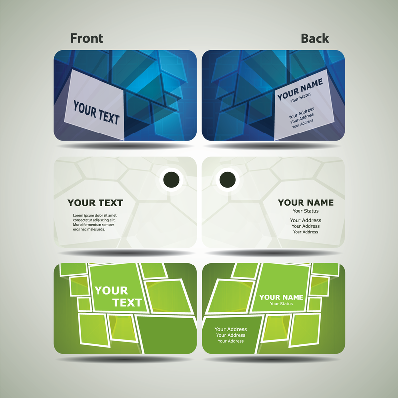 Dynamic Technology Business Card Template 01 Vector