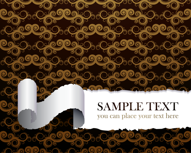 Tear Marks Retro Wallpaper 04 Vector