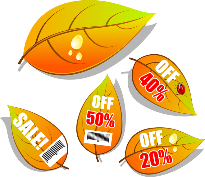 Beautiful Leaves Tag Vector Beautiful Leaves Tag Vector