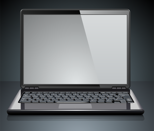 Notebook Computers And Lcd Monitors Vector Notebook Computers And Lcd Monitors Vector