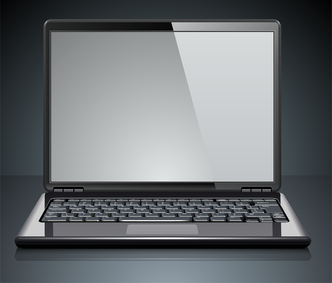 Notebook Computers And Lcd Monitors Vector Notebook Computers And Lcd Monitors Vector