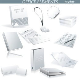 Vetor de material de escritório comercial