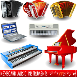 Tema de piano de vector