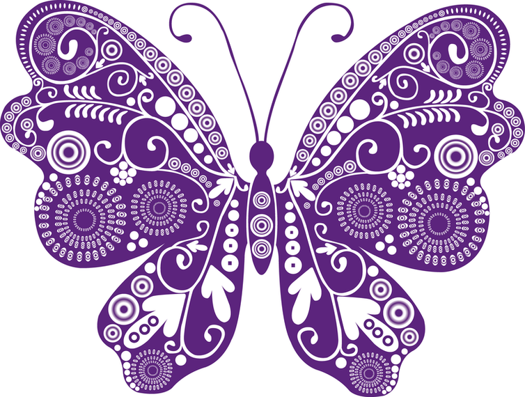 Download Butterfly illustration with swirls - Vector download