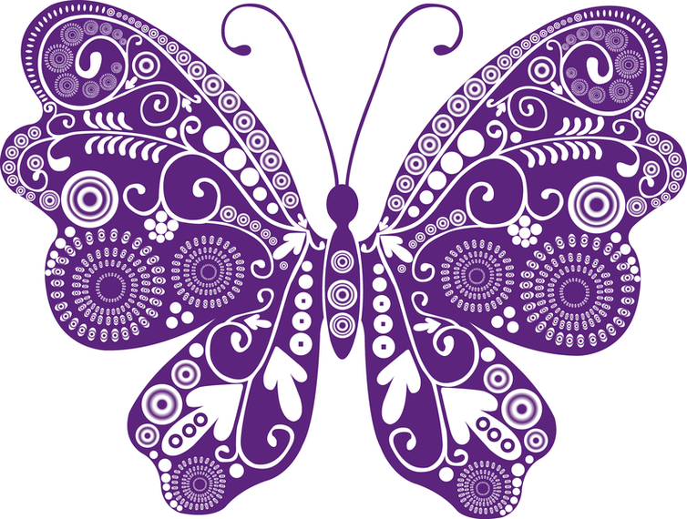 Ilustração de borboleta com redemoinhos Ilustração de borboleta com redemoinhos