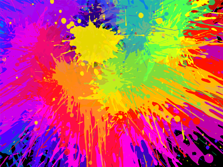 Colourful Bright Ink Splat Design Vector - Vector download