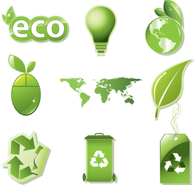 Vector conjunto de eco global