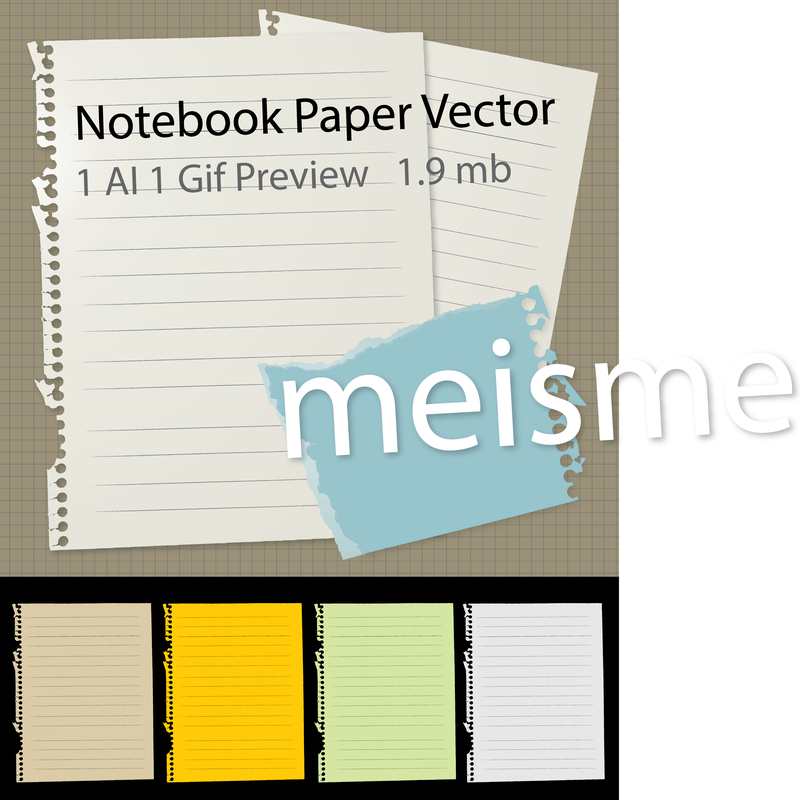 Notebook-Papiervektor