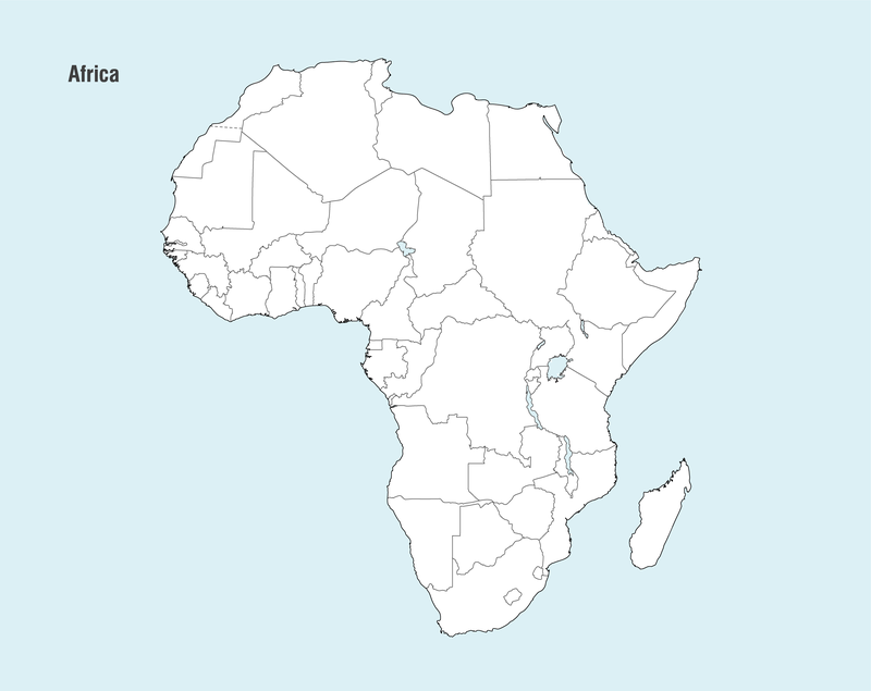 Vector de mapa africano