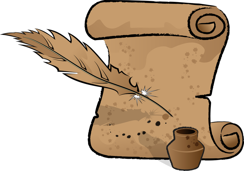 Tintenfass und Feder Vektor