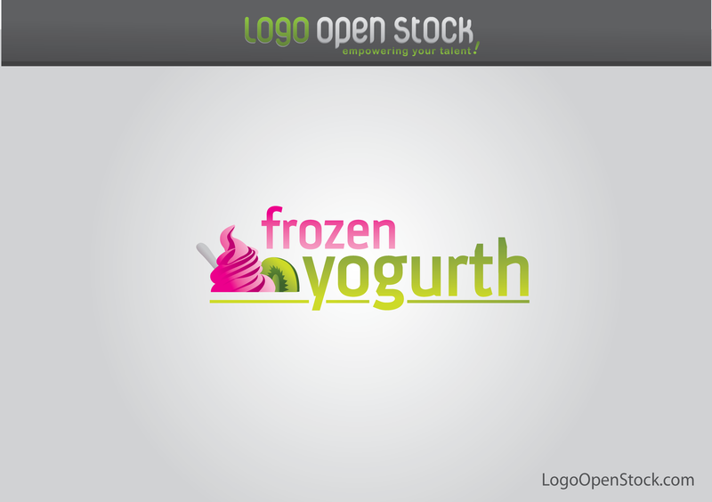 Logotipo de yogur helado