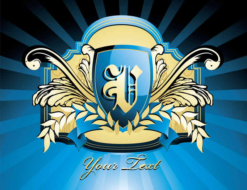 Ilustrador de vetor Blue Royal Shield Cs3