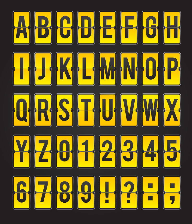 Letras diferentes 04 Vector