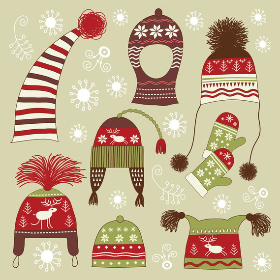 Winter Hats Gloves 01 Vector Winter Hats Gloves 01 Vector