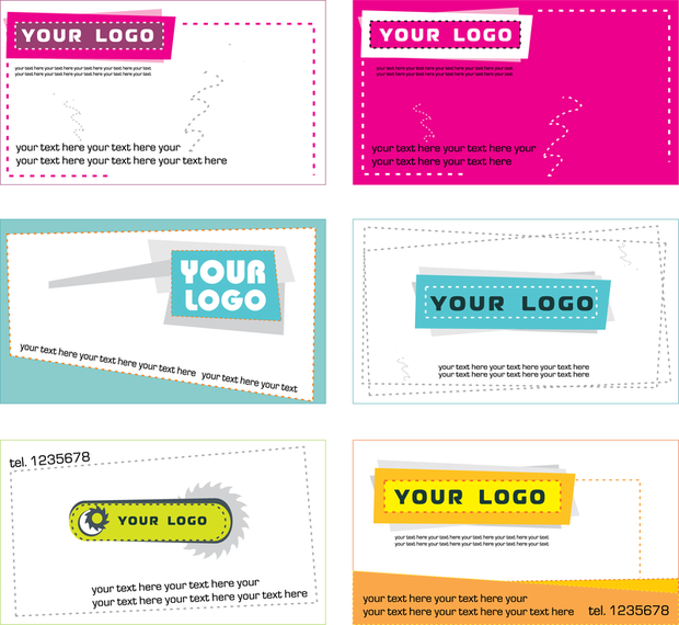 5 Sets Of A Beautiful Business Card Template Vector