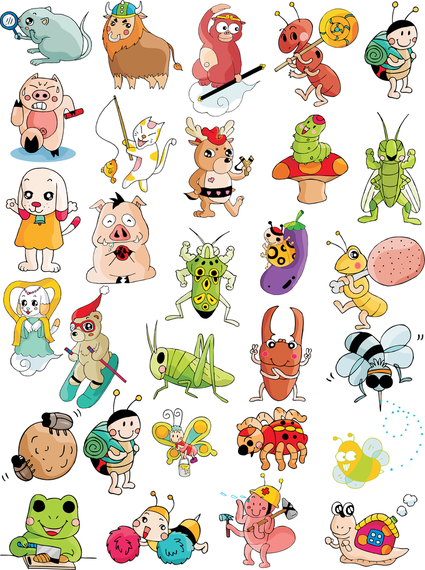 Cute animals and characters illustration Cute animals and characters illustration