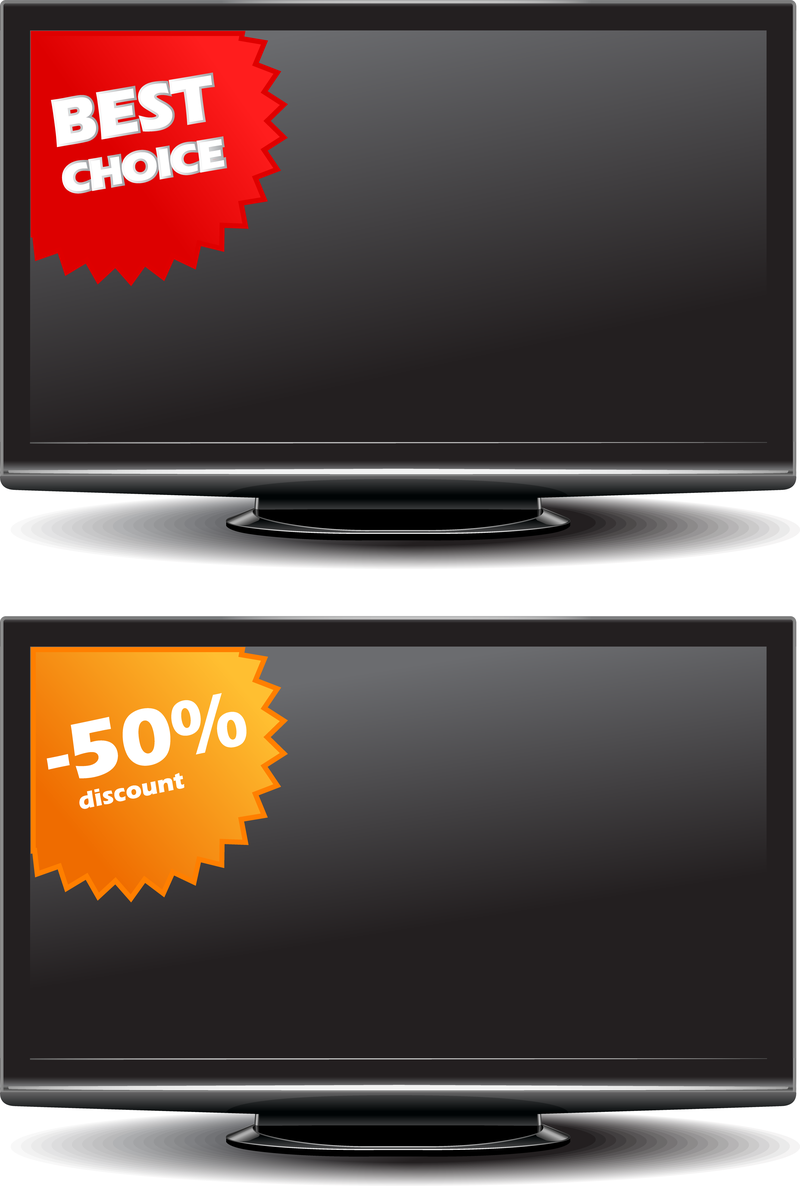 Flatpanel Tv Verkaufsvektor
