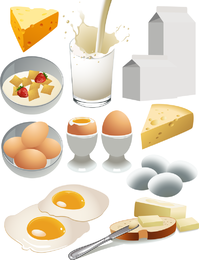 Vector de desayuno nutritivo