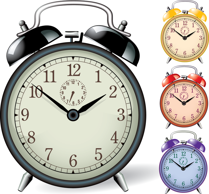 Conjunto de design de alarme de relógio