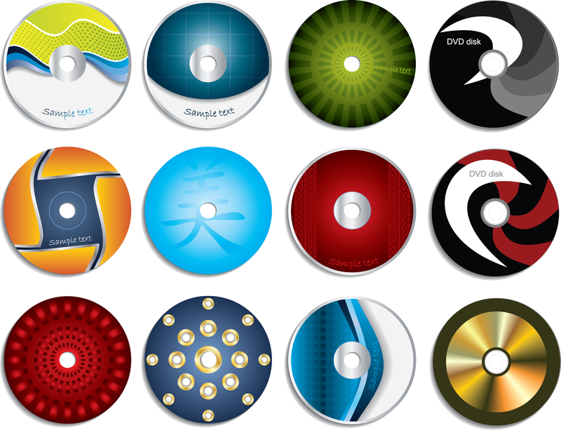 Cd Labels Vector Graphic Set Vector Download