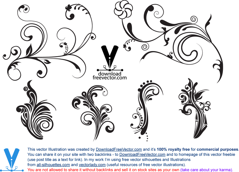 Kostenlose blühende Ornamente