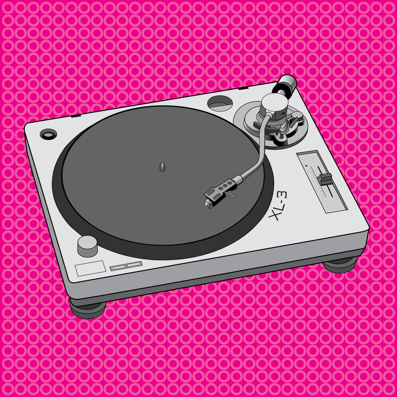 Diseño de plato giratorio de equipos de DJ