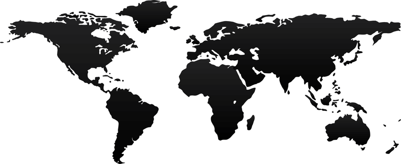 Gráfico de vetor de mapa mundial