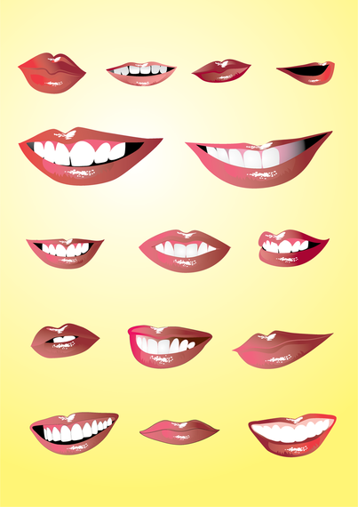 Lippen eingestellt Lippen eingestellt