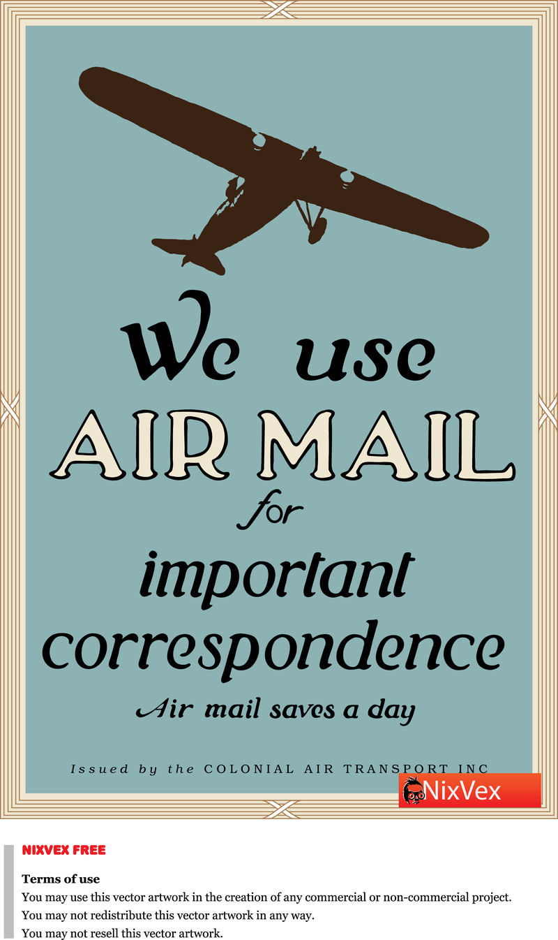 Wir verwenden Air Mail Poster