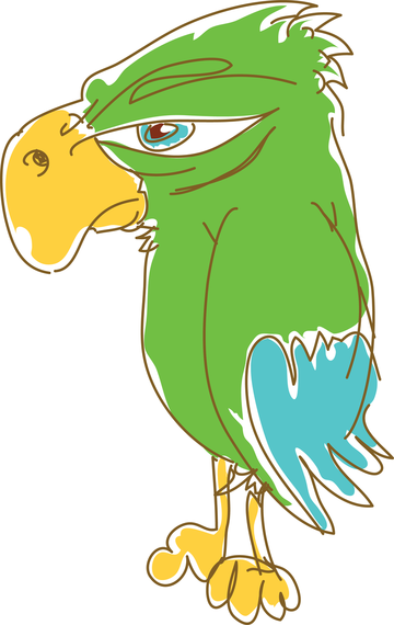 Loro de dibujos animados Loro de dibujos animados