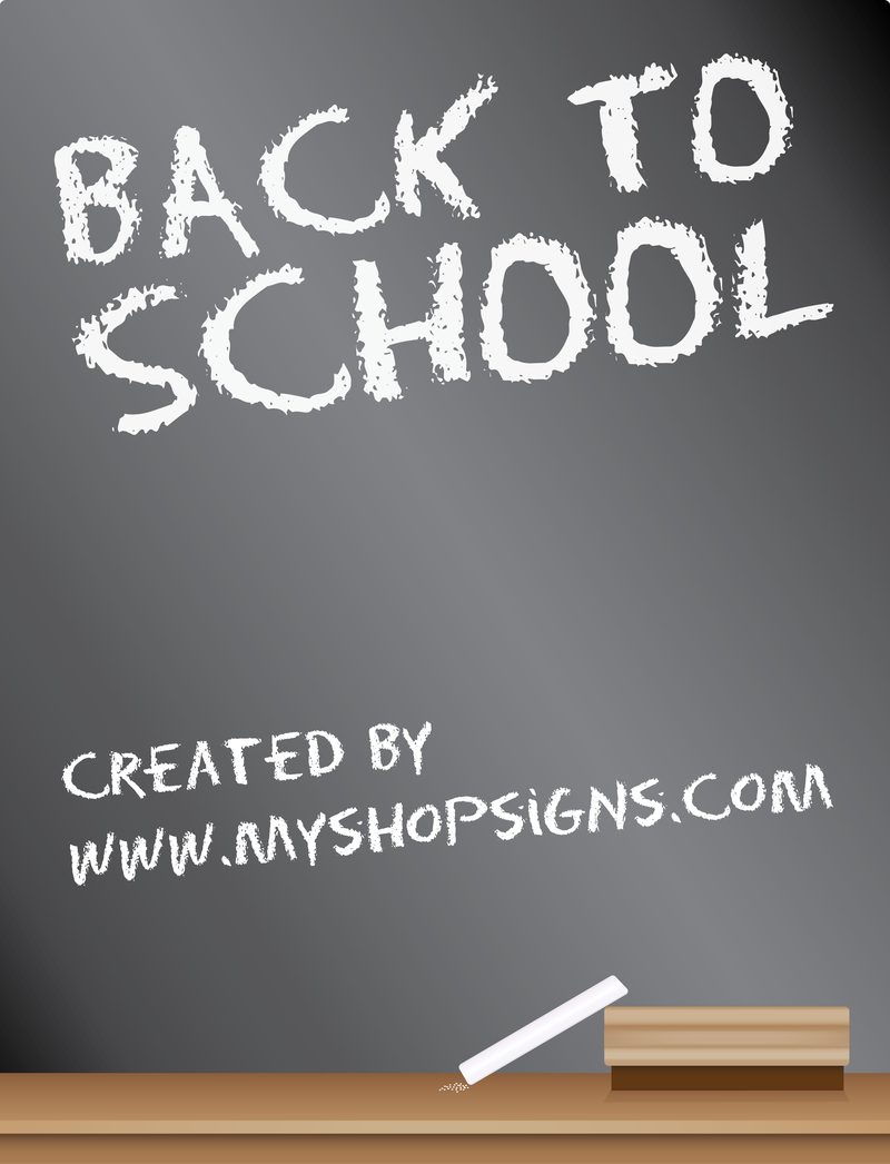 Zurück zur Schule Blackboard Sign Design