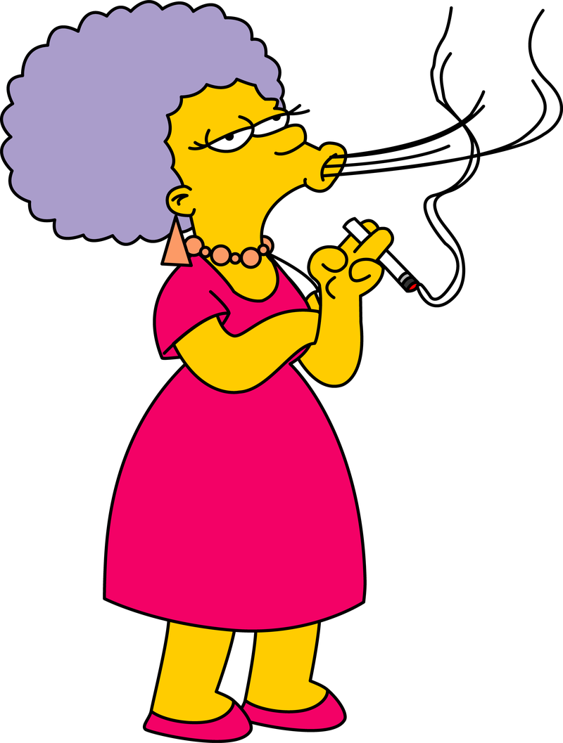 Patty Bouvier fumando cigarro