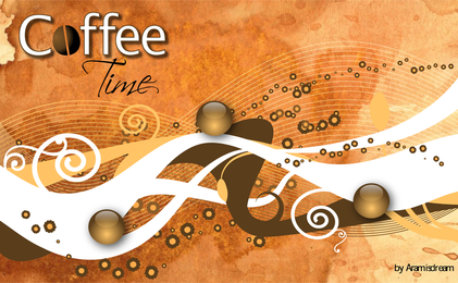 Papel de parede vetorial elegante Design da hora do café Papel de parede vetorial Tutorial de design Adobe Eps