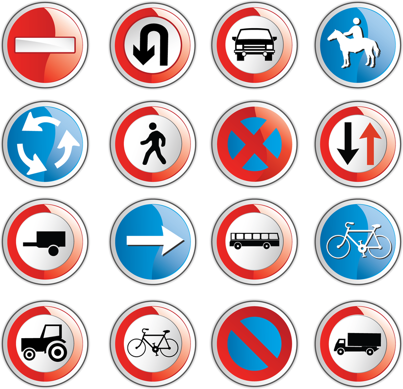 Ícones de sinais de trânsito