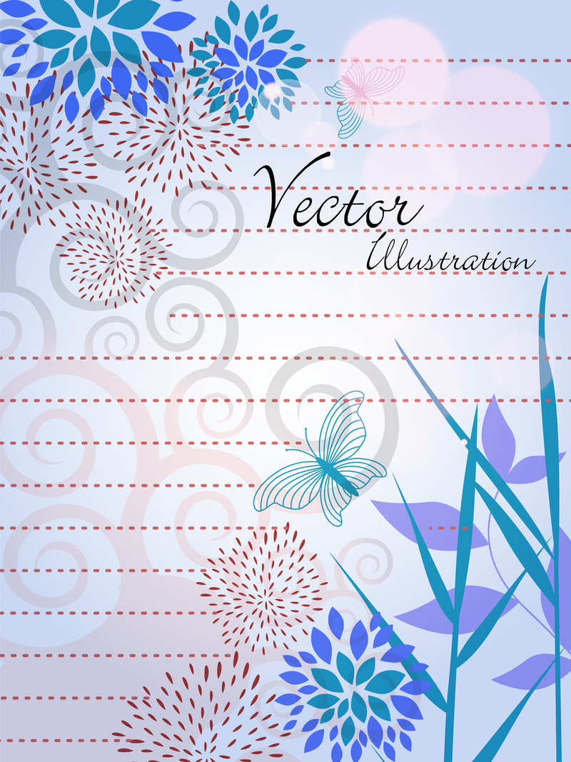 Natürlicher Vektor Illustration Line Draft 03 Vector